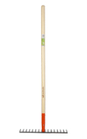 Forged Grey Carbon Rake Type A with Wooden Handle