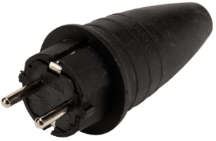 Rubber Schuko Plug 16A
