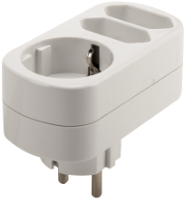 Triple Schuko Socket Adapter
