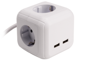 Multifunctional Schuko Socket and USB Cube
