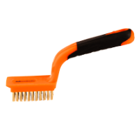 Четка Телена от Стомана с Медно Покритие, Пластмасова Дръжка, 2 Цвята, Mini