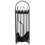 4 Piece Utensils Set for Fireplace and Stander