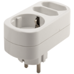 Triple Schuko Socket Adapter