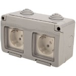 Exterior Double Schuko Socket