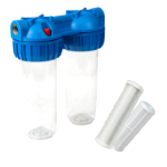Двоен Филтър за Вода с Патрон с Мрежа и Въглен EvoSanitary®